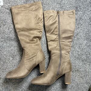 SelenePair Women's 8 Knee High‎ Boots Chunky Block Heel Round Toe Side Zipper...